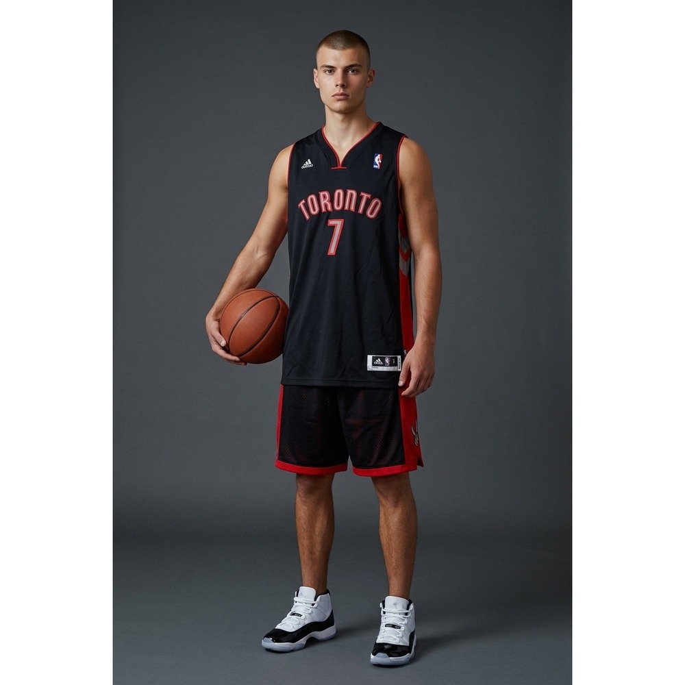 NEW Adidas Toronto Raptors Andrea Bargnani 7 Swingman‎ Jersey Kids XL Black Road